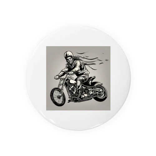 バイクチョッパー走ってる姿渋い Tin Badge