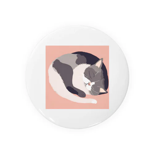 寝ている猫のイラスト Tin Badge