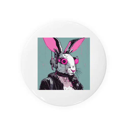 サイバーパンク　ウサギ Tin Badge