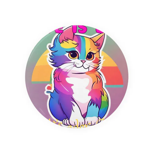 An LGBTQ cat Tin Badge