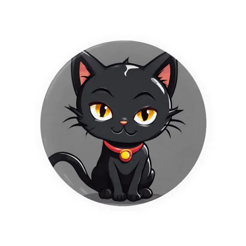 かわいい黒猫 Tin Badge