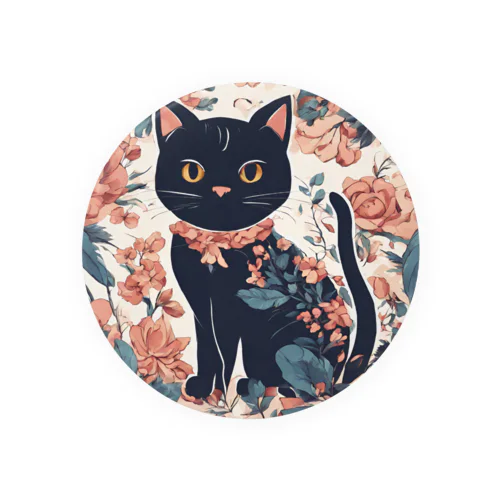 花柄×猫グッズ Tin Badge