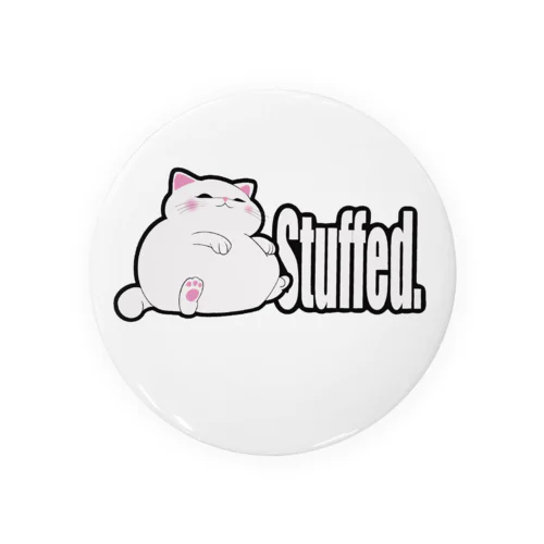 ぐうたら白猫。stuffed. Tin Badge