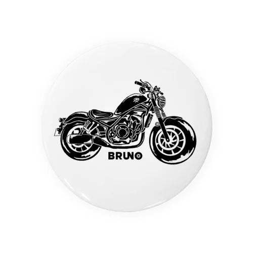 BRUNO BLACK Tin Badge