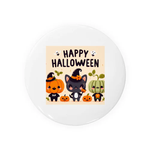 Happy Halloween かわいいハローウィーンキャラクター Tin Badge