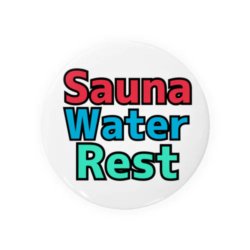 Sauna Water Rest Tin Badge