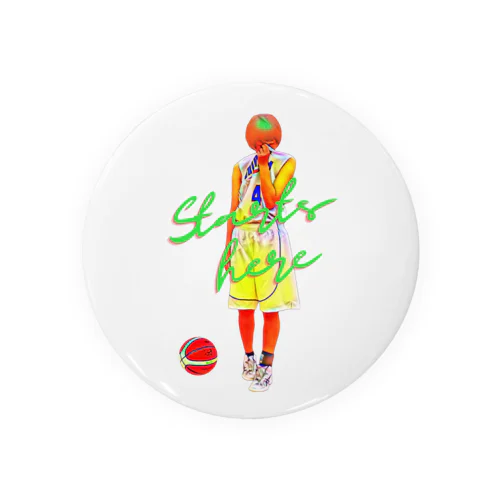 バスケ女子 Starts here Tin Badge