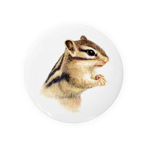 色鉛筆画　『シマリス』 Tin Badge