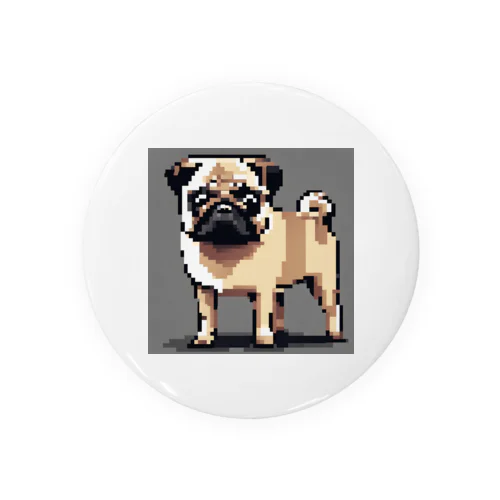 ドット絵　パグ犬 Tin Badge