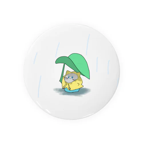 雨にゃんこ Tin Badge