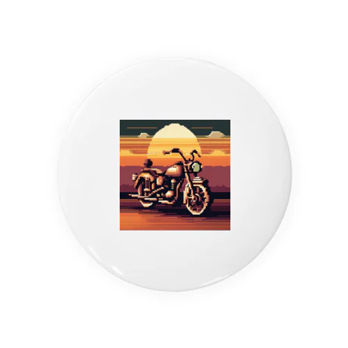 レトロバイクドット　夕日編　№３ Tin Badge