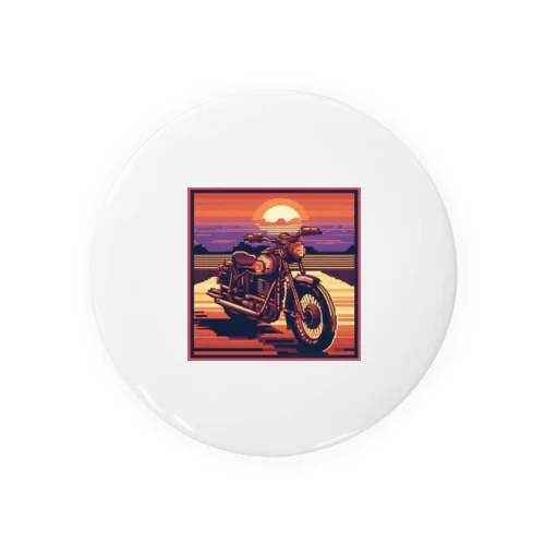 レトロバイクドット　夕日編№４ Tin Badge