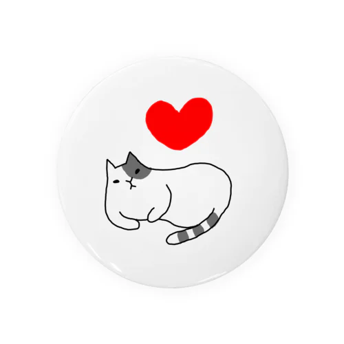 l  love ねこ Tin Badge