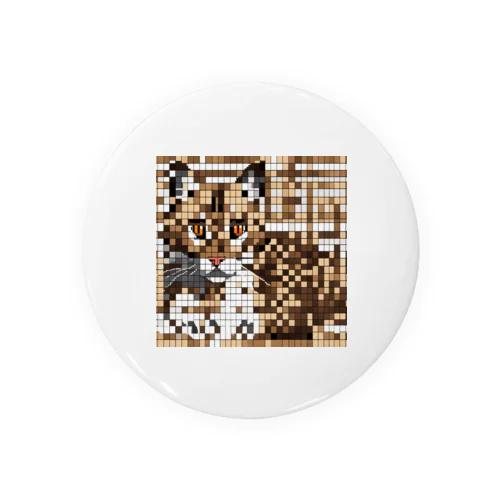 ドット絵のベンガルキャット 缶バッジ