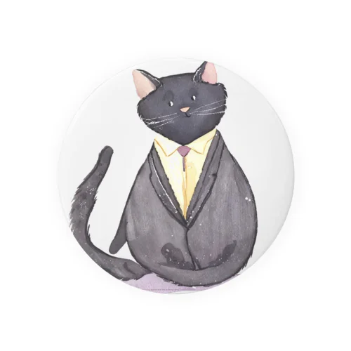 スーツ猫 Tin Badge