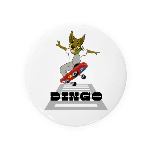 Dingo君スケボー挑戦！ Tin Badge