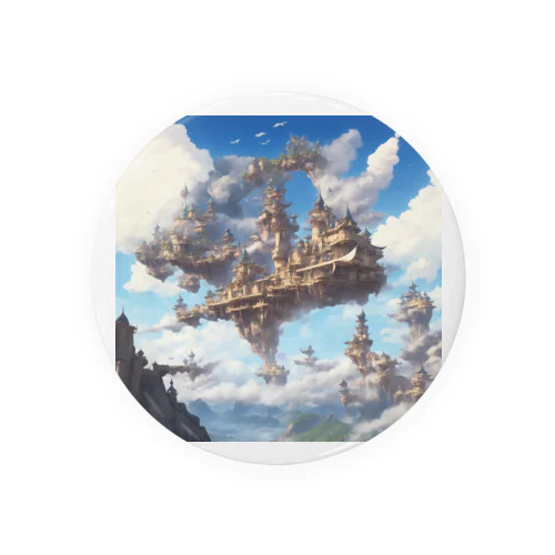 空に浮かぶ島のファンタジーグッズ Tin Badge