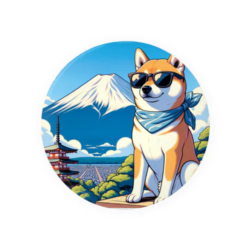 サングラス犬　【銀次郎】 Tin Badge
