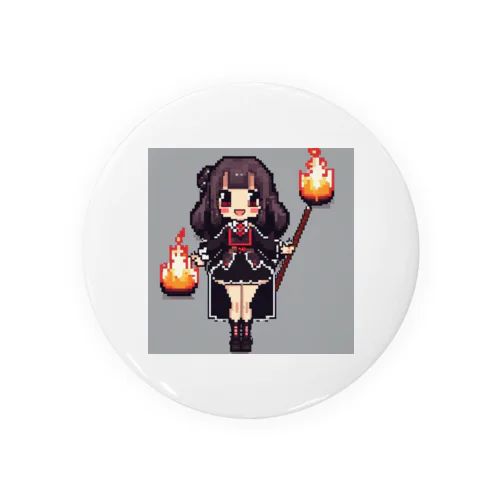 ドット絵のファイヤー娘 缶バッジ