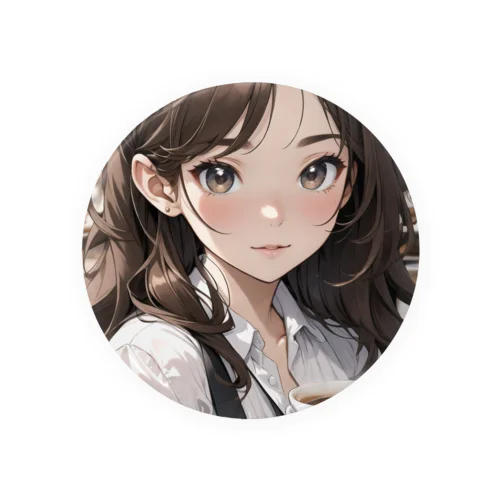 バリスタ見習いの女の子 Tin Badge