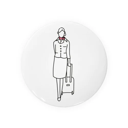 cabin crew pink Tin Badge