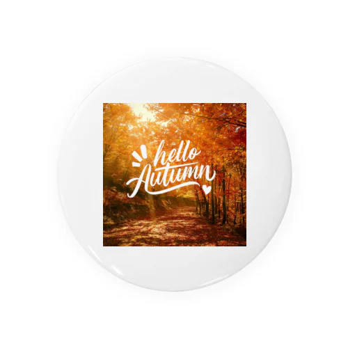 HELLO AUTUMN Tin Badge