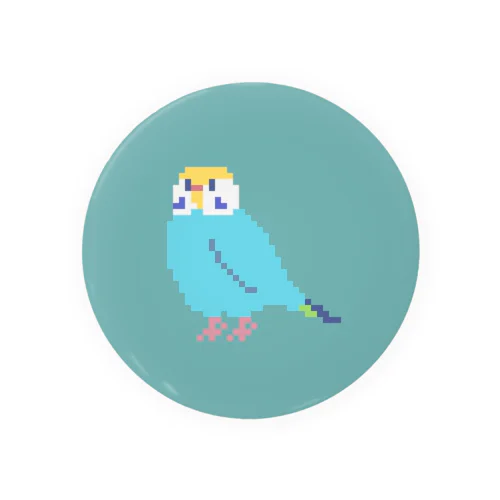 斜めセキセイインコ Tin Badge