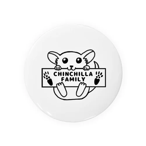 Chinchilla Familyのロゴマーク 缶バッジ