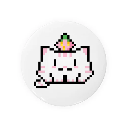 Kawaii Strawberry Kitty Tin Badge