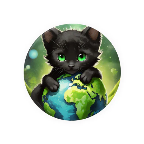 黒猫と地球02 Tin Badge