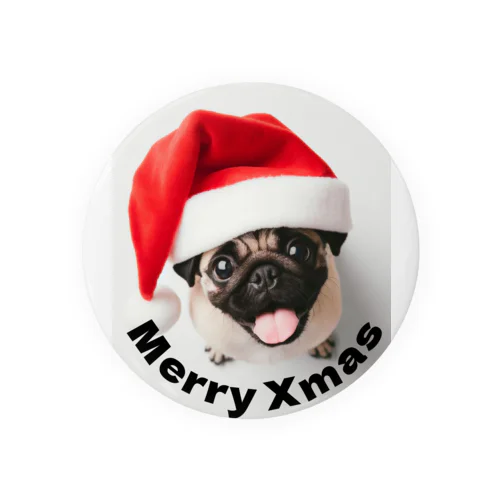 Xmas Pug 缶バッジ