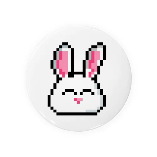 Super cute bunny kawaii face in pixel art!  缶バッジ