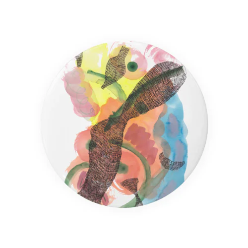 絵の具と線 Tin Badge