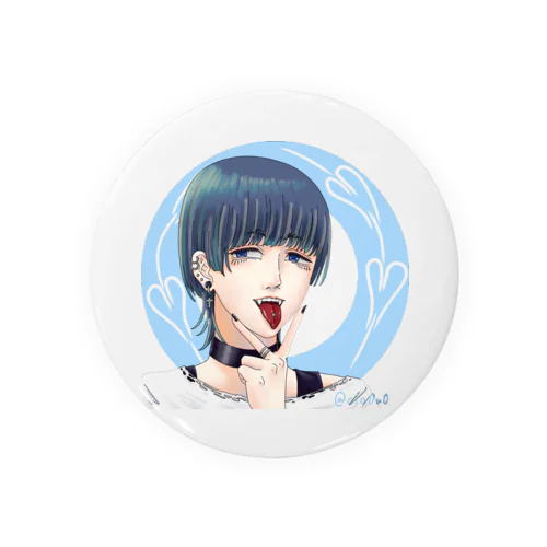 サブカル男子スカイブルー Tin Badge