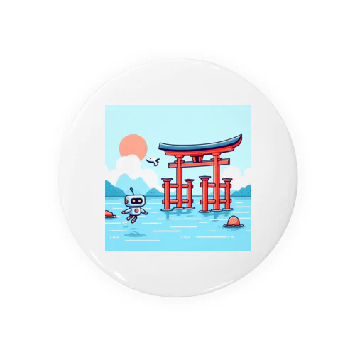 厳島神社見回りロボット Tin Badge