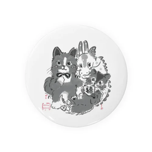 干支デザイン　カイくんとテオくん Tin Badge