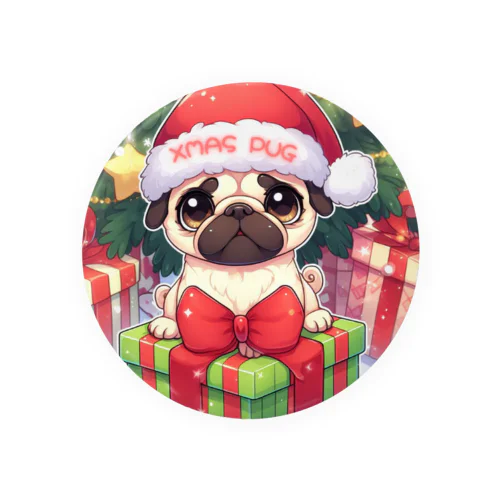 Xmas PUG 缶バッジ