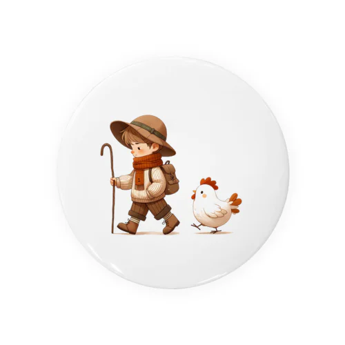 Boy&Chicken Tin Badge