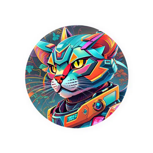 カラフルメカキャット Tin Badge