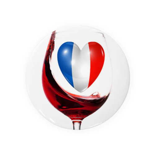 国旗とグラス：フランス（雑貨・小物） Tin Badge