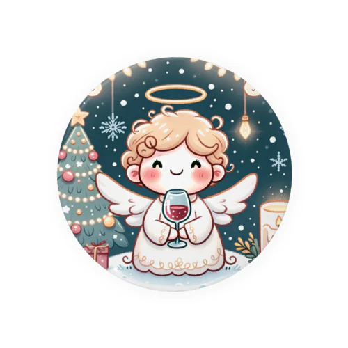 呑(どん)天使のクリスマスデフォルメ Tin Badge