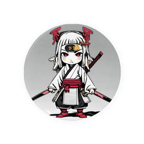 女流Zamurai【侍女-makatachi-】ディフォルメ Tin Badge