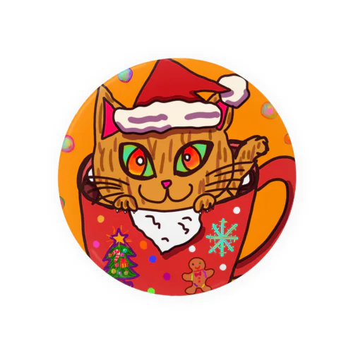 クリスマスにゃんこ Tin Badge