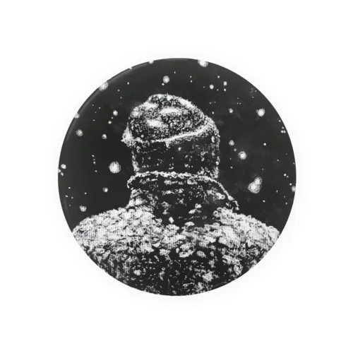 A Man in Snow Tin Badge