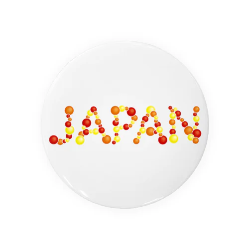 バルーン文字「JAPAN」（赤色系） Tin Badge