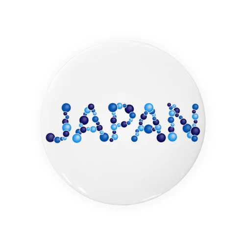 バルーン文字「JAPAN」（青色系） Tin Badge