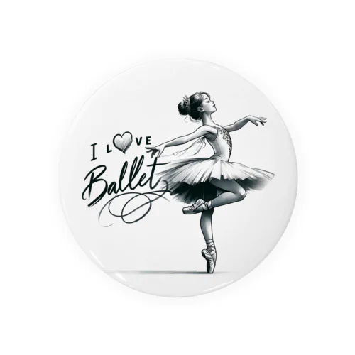 I Love Ballet（バレエが大好きな少女） Tin Badge