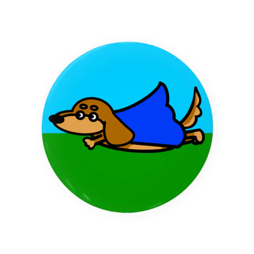 dog_superman Tin Badge