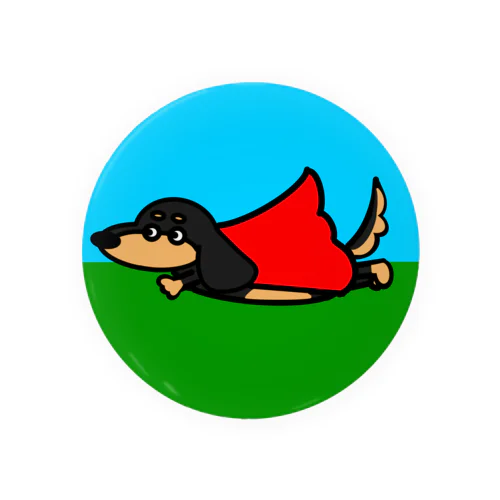 dog_superman Tin Badge