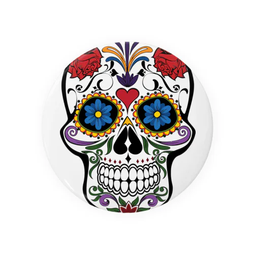 Colorful Skull   カラフル な スカル. はでな 頭蓋骨 Tin Badge